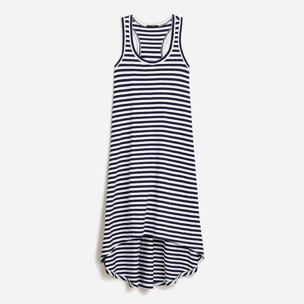 J Crew Swingy tank dress in stripe Sz L